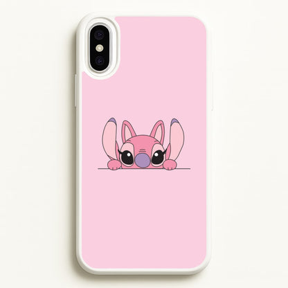 Angel Leaning - Pink Alien  - Angel Stitch Phone Case for iPhone XS Max