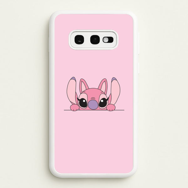 Angel Leaning - Pink Alien  - Angel Stitch Phone Case for Galaxy S10e
