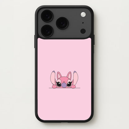 Angel Leaning - Pink Alien Phone Case for iPhone 17 Pro