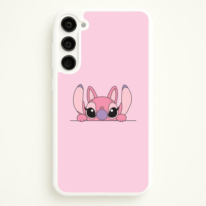 Angel Leaning - Pink Alien  - Angel Stitch Phone Case for Galaxy S23 Plus