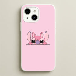 Angel Leaning - Pink Alien  - Angel Stitch Phone Case for iPhone 14