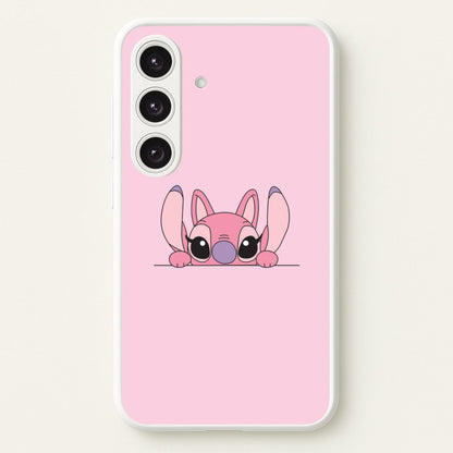 Angel Leaning - Pink Alien  - Angel Stitch Phone Case for Galaxy S24