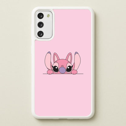 Angel Leaning - Pink Alien  - Angel Stitch Phone Case for Galaxy A41