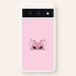 Angel Leaning - Pink Alien  - Angel Stitch Phone Case for Google Pixel 8a