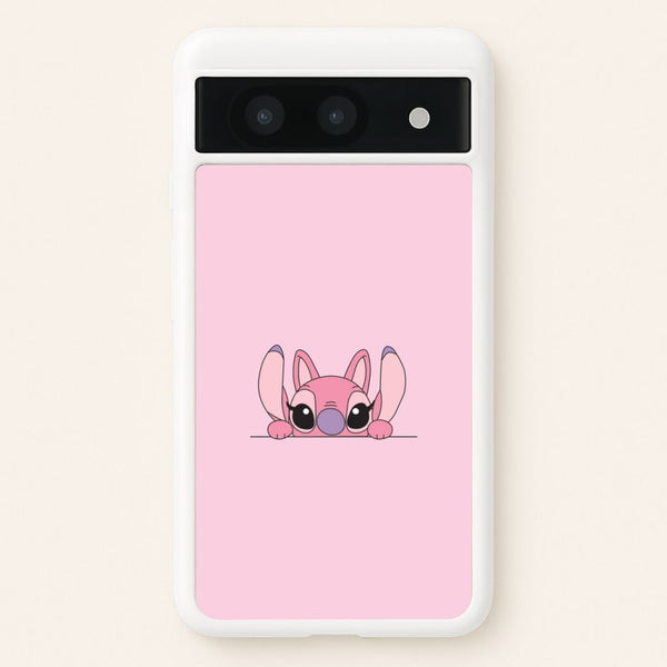 Angel Leaning - Pink Alien  - Angel Stitch Phone Case for Google Pixel 8a