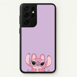 Gazing - Pink Alien  - Angel Stitch Phone Case for Galaxy S21 Ultra