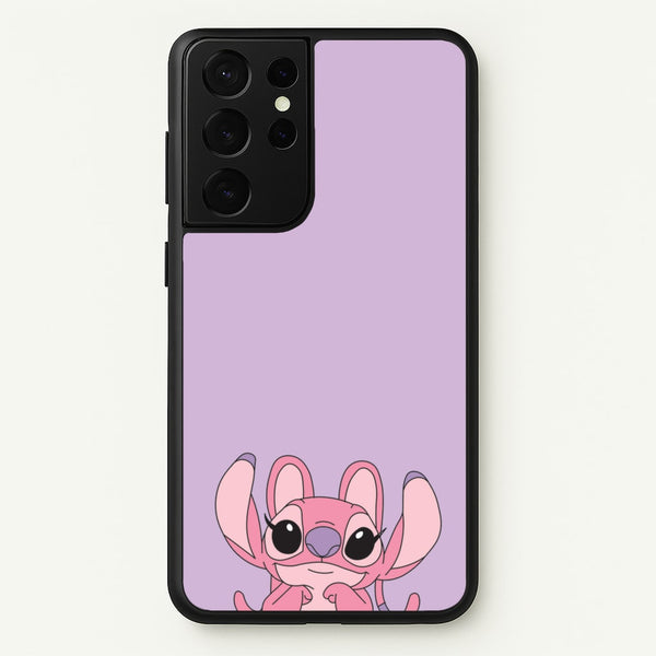 Gazing - Pink Alien  - Angel Stitch Phone Case for Galaxy S21 Ultra