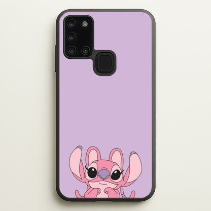 Gazing - Pink Alien  - Angel Stitch Phone Case for Galaxy A21s