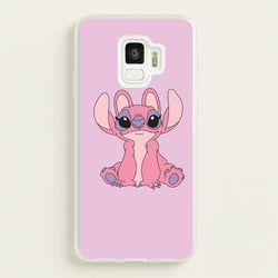 Sitting Down - Pink Alien  - Angel Stitch Phone Case for Galaxy S9