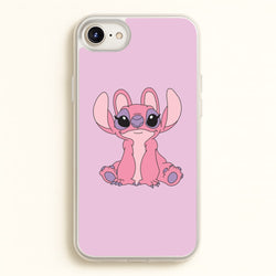 Sitting Down - Pink Alien  - Angel Stitch Phone Case for iPhone 6 Plus / 7 Plus / 8 Plus