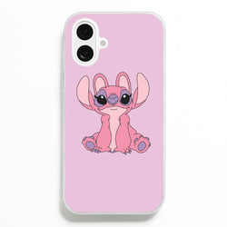 Sitting Down - Pink Alien  - Angel Stitch Phone Case for iPhone 16 Plus