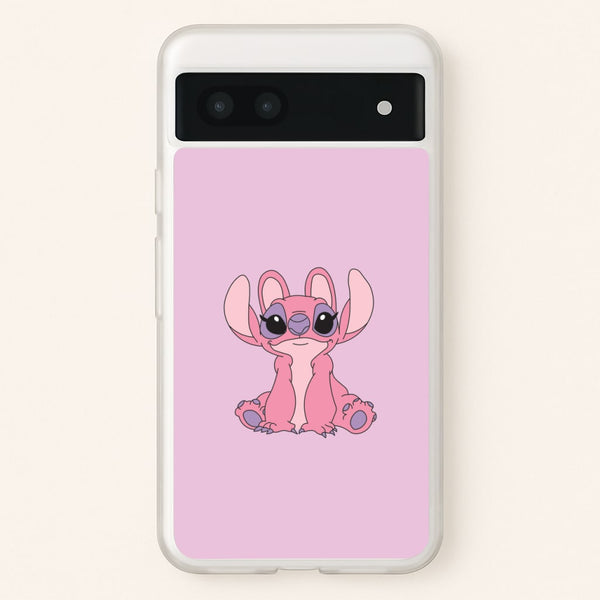 Sitting Down - Pink Alien  - Angel Stitch Phone Case for Google Pixel 7a