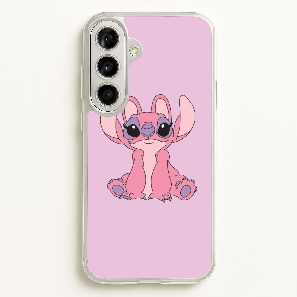 Sitting Down - Pink Alien  - Angel Stitch Phone Case for Galaxy A56