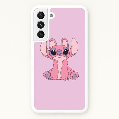 Sitting Down - Pink Alien  - Angel Stitch Phone Case for Galaxy S22 Plus