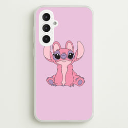 Sitting Down - Pink Alien  - Angel Stitch Phone Case for Galaxy S23FE