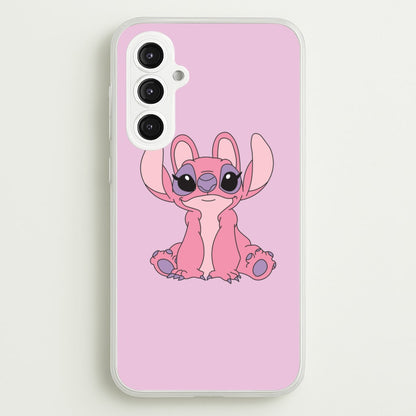 Sitting Down - Pink Alien  - Angel Stitch Phone Case for Galaxy S23FE