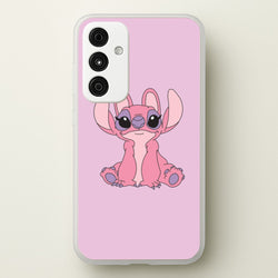Sitting Down - Pink Alien  - Angel Stitch Phone Case for Galaxy A15