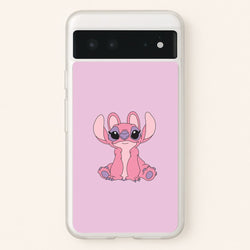 Sitting Down - Pink Alien  - Angel Stitch Phone Case for Google Pixel 6