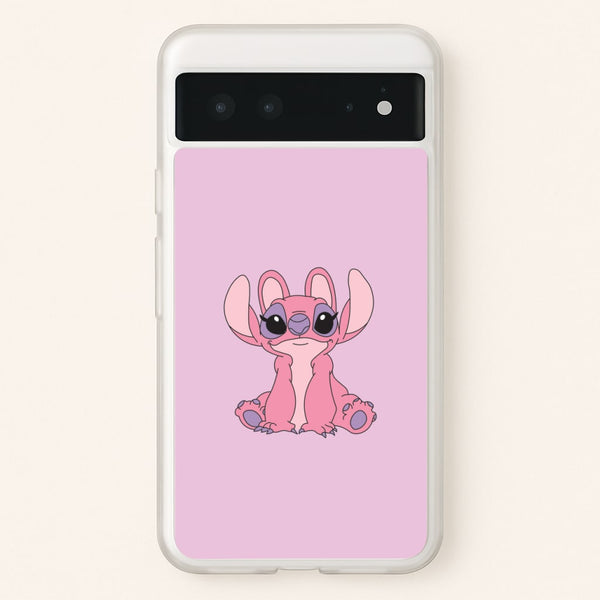 Sitting Down - Pink Alien  - Angel Stitch Phone Case for Google Pixel 6