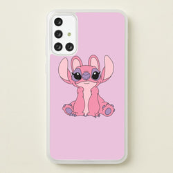 Sitting Down - Pink Alien  - Angel Stitch Phone Case for Galaxy A71