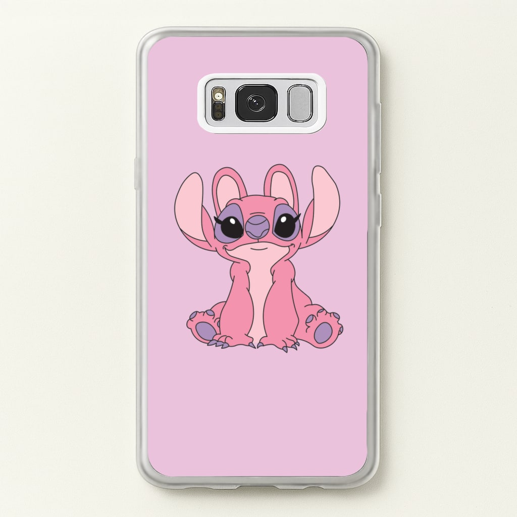 Sitting Down - Pink Alien  - Angel Stitch Phone Case for Galaxy S8 Plus
