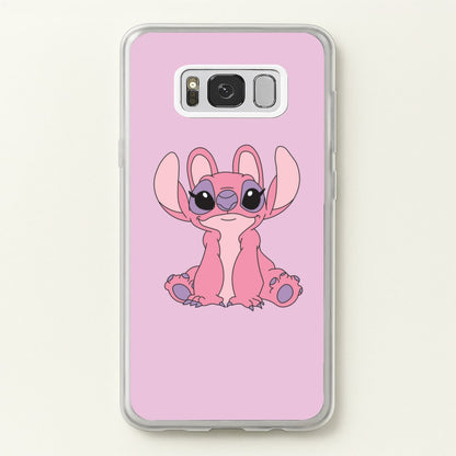 Sitting Down - Pink Alien  - Angel Stitch Phone Case for Galaxy S8 Plus