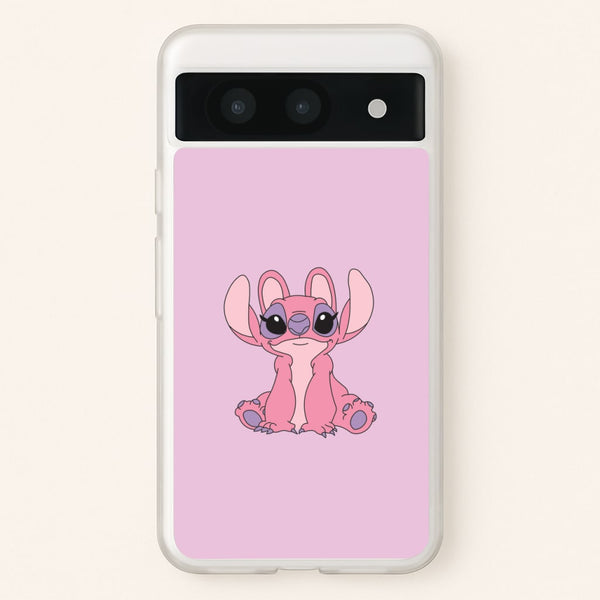 Sitting Down - Pink Alien  - Angel Stitch Phone Case for Google Pixel 8a