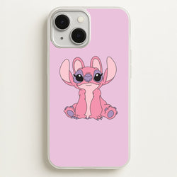 Sitting Down - Pink Alien  - Angel Stitch Phone Case for iPhone 13