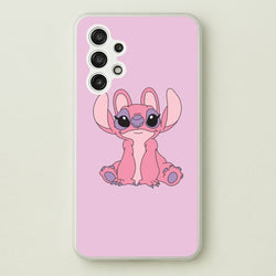 Sitting Down - Pink Alien  - Angel Stitch Phone Case for Galaxy A13