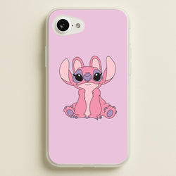 Sitting Down - Pink Alien  - Angel Stitch Phone Case for iPhone 16e