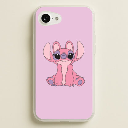 Sitting Down - Pink Alien  - Angel Stitch Phone Case for iPhone 16e