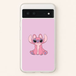Sitting Down - Pink Alien  - Angel Stitch Phone Case for Google Pixel 7
