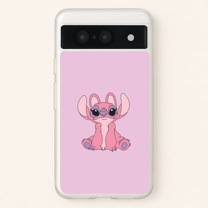 Sitting Down - Pink Alien  - Angel Stitch Phone Case for Google Pixel 8