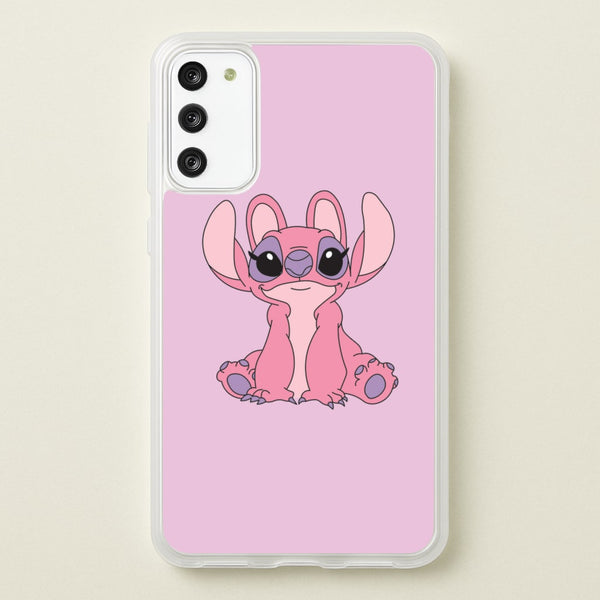Sitting Down - Pink Alien  - Angel Stitch Phone Case for Galaxy S20FE