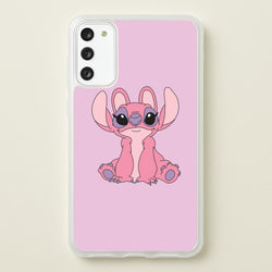 Sitting Down - Pink Alien  - Angel Stitch Phone Case for Galaxy S20