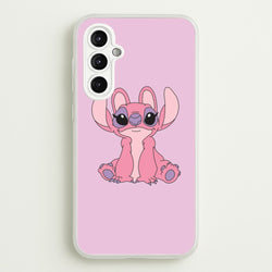 Sitting Down - Pink Alien  - Angel Stitch Phone Case for Galaxy A14