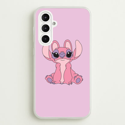 Sitting Down - Pink Alien  - Angel Stitch Phone Case for Galaxy A16
