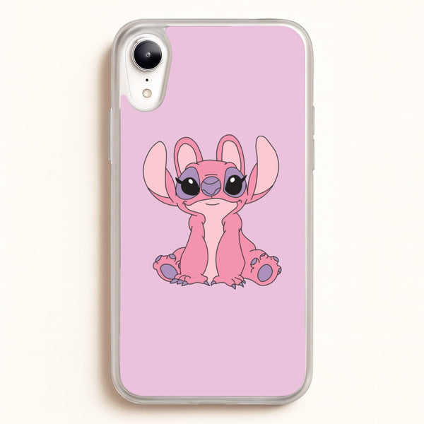 Sitting Down - Pink Alien  - Angel Stitch Phone Case for iPhone XR