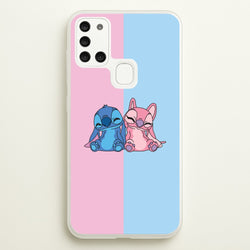 Best Friends - Pink Alien  - Angel Stitch Phone Case for Galaxy A21s