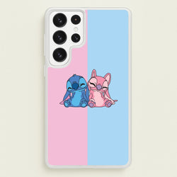 Best Friends - Pink Alien  - Angel Stitch Phone Case for Galaxy S22 Ultra