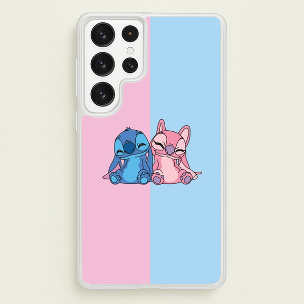 Best Friends - Pink Alien  - Angel Stitch Phone Case for Galaxy S22 Ultra