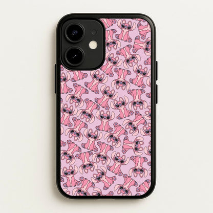 Angel Pink Alien Pattern  - Angel Stitch Phone Case for iPhone 12 / 12 Pro