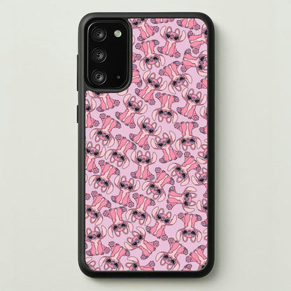 Angel Pink Alien Pattern  - Angel Stitch Phone Case for Galaxy Note 20
