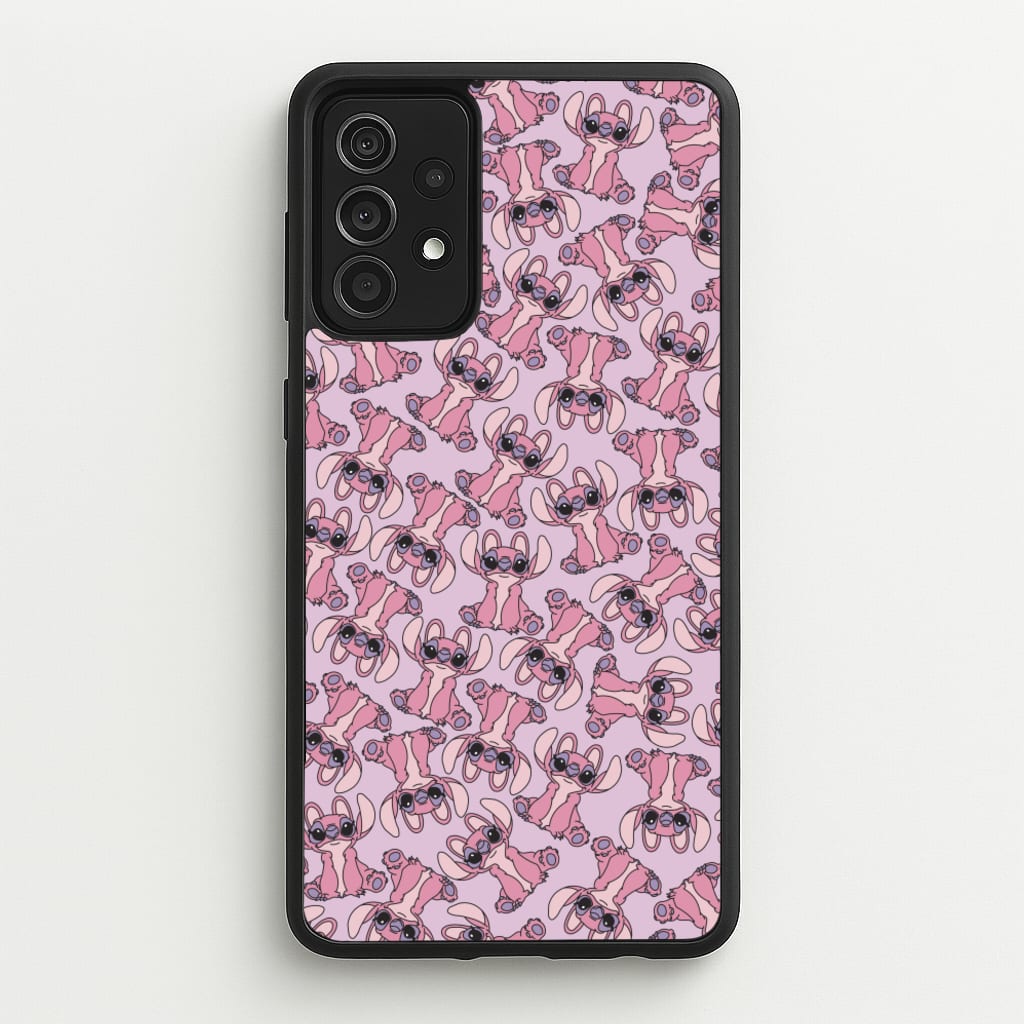 Angel Pink Alien Pattern  - Angel Stitch Phone Case for Galaxy A52 / A52s