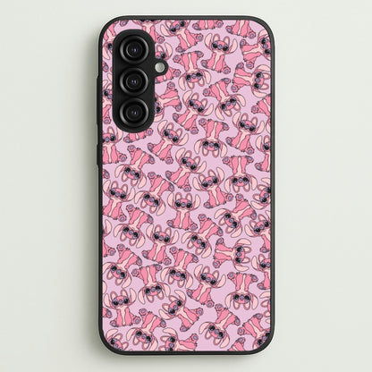 Angel Pink Alien Pattern  - Angel Stitch Phone Case for Galaxy S23FE