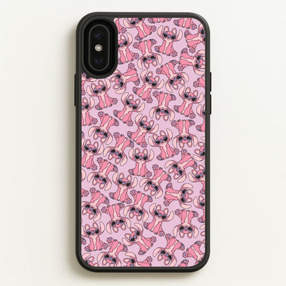 Angel Pink Alien Pattern  - Angel Stitch Phone Case for iPhone XS Max