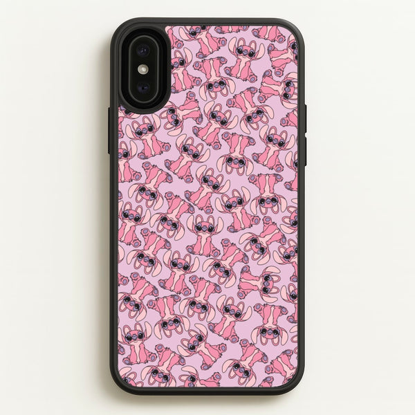 Angel Pink Alien Pattern  - Angel Stitch Phone Case for iPhone XS Max