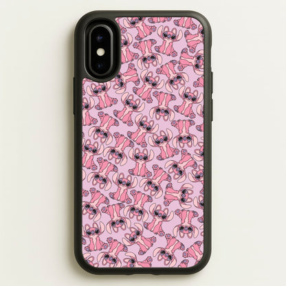 Angel Pink Alien Pattern  - Angel Stitch Phone Case for iPhone X / XS