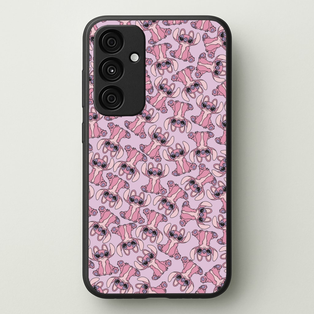 Angel Pink Alien Pattern  - Angel Stitch Phone Case for Galaxy A55