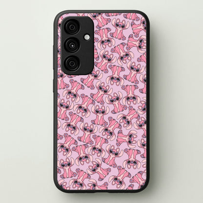 Angel Pink Alien Pattern  - Angel Stitch Phone Case for Galaxy A55